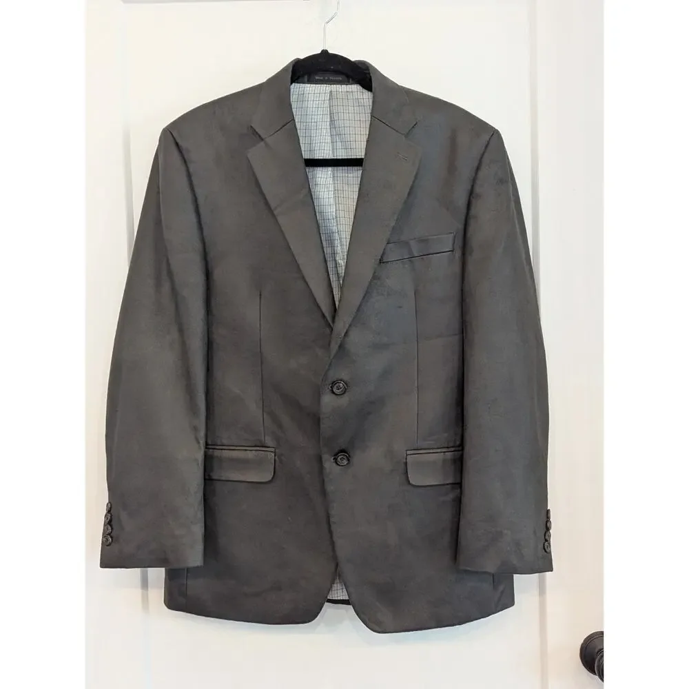 Lauren Ralph Lauren Men's 40R Dark Brown Faux Suede Blazer Sport Coat Career EUC